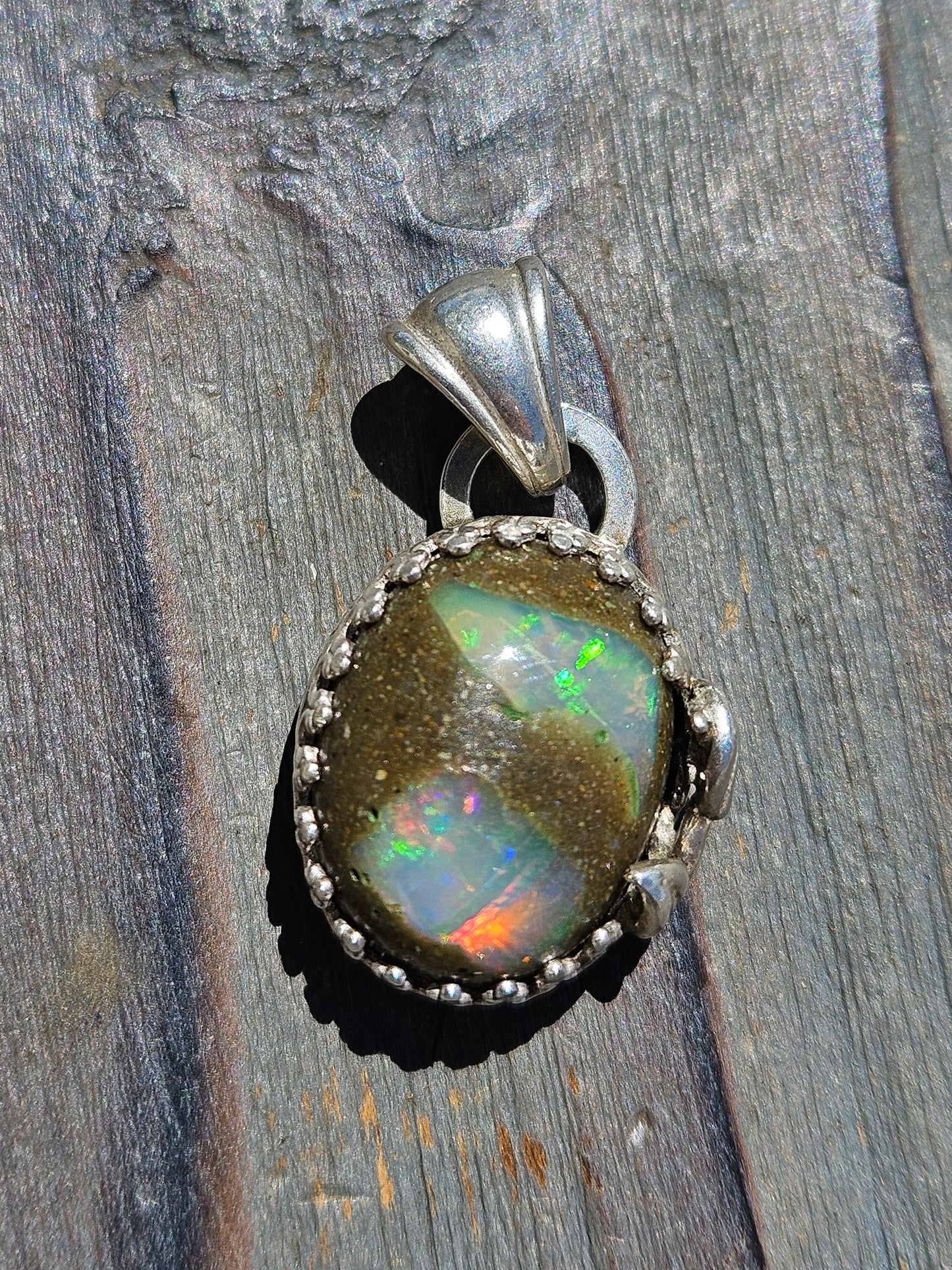 Galaxy Opal and Vine Pendant