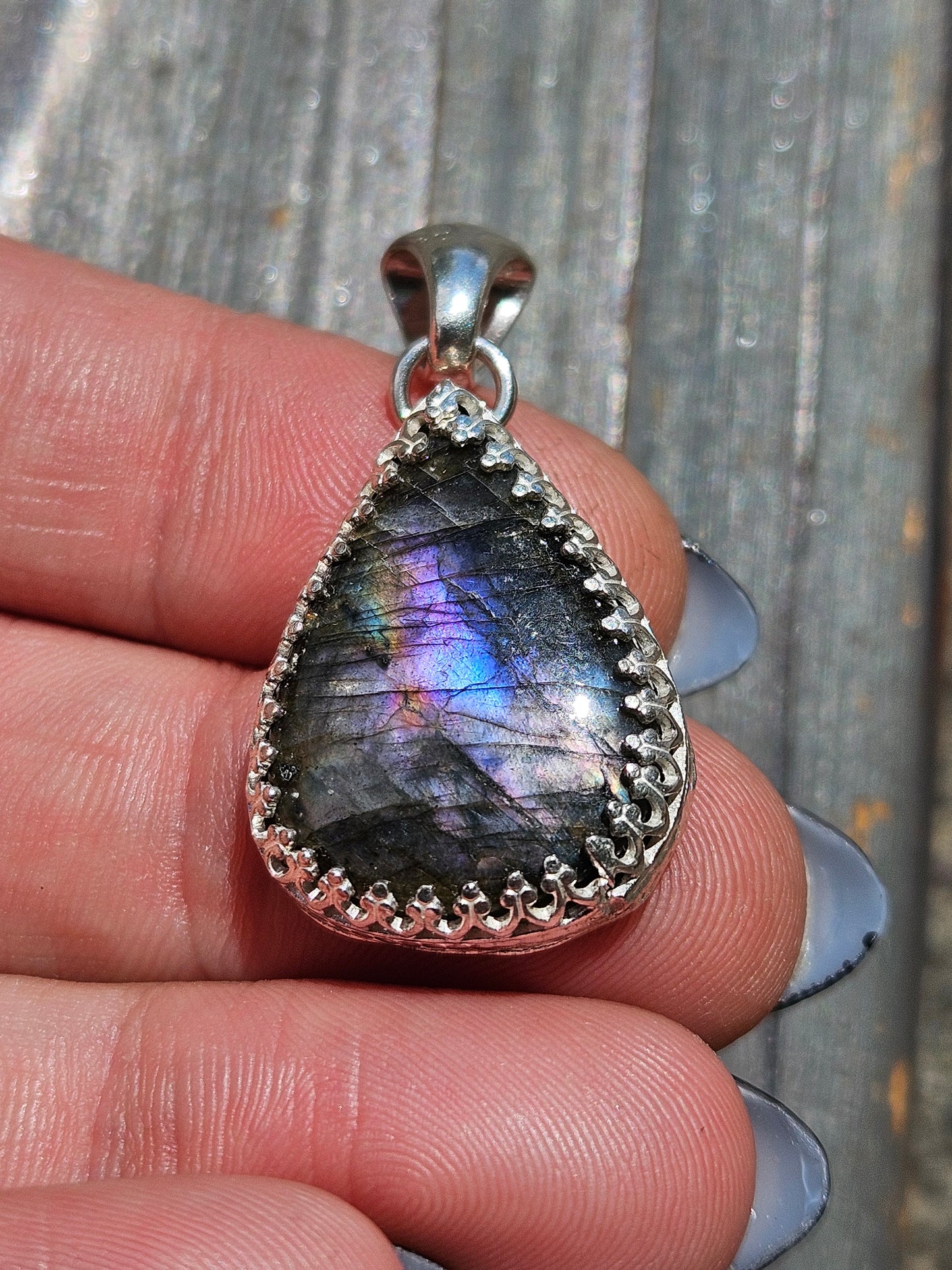 Purple Labradorite Pendant