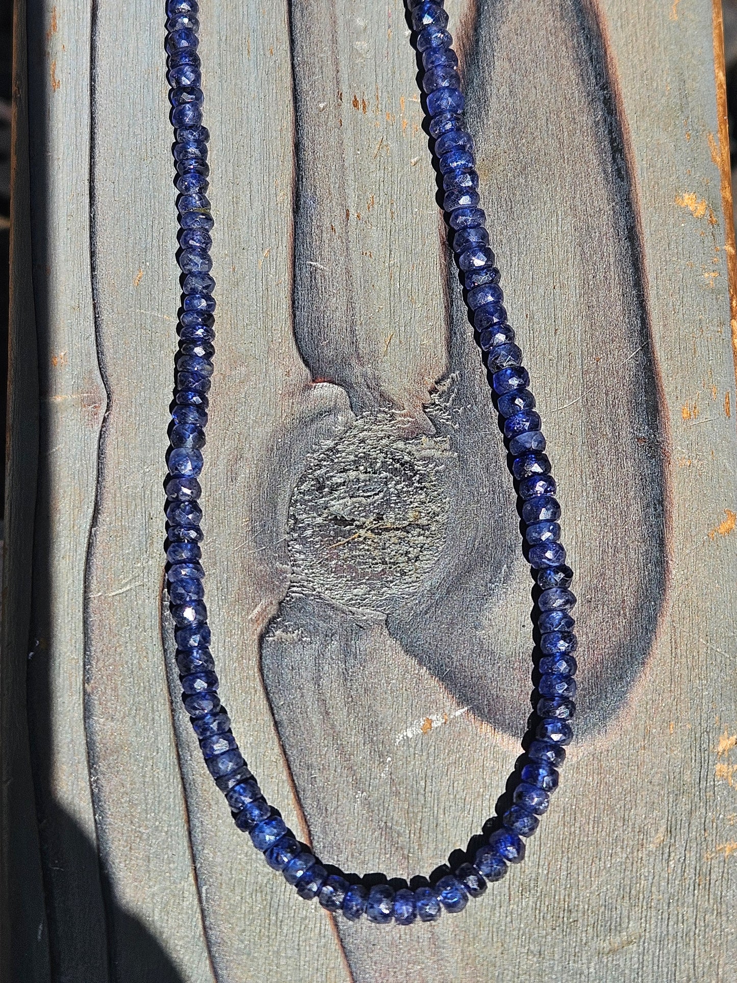 Blue Sapphire Necklace, 18in