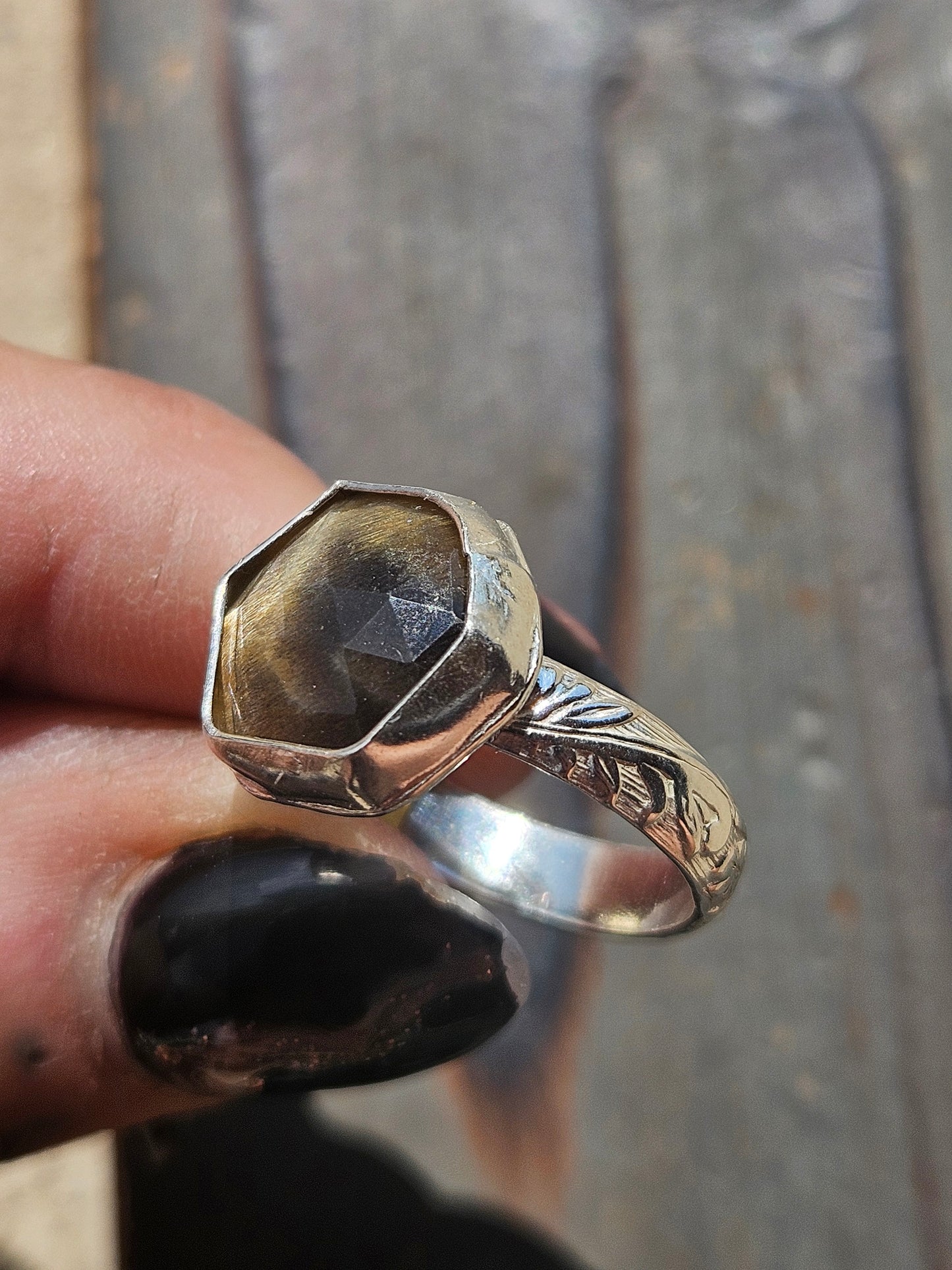 Brown Sapphire Ring, Size 8