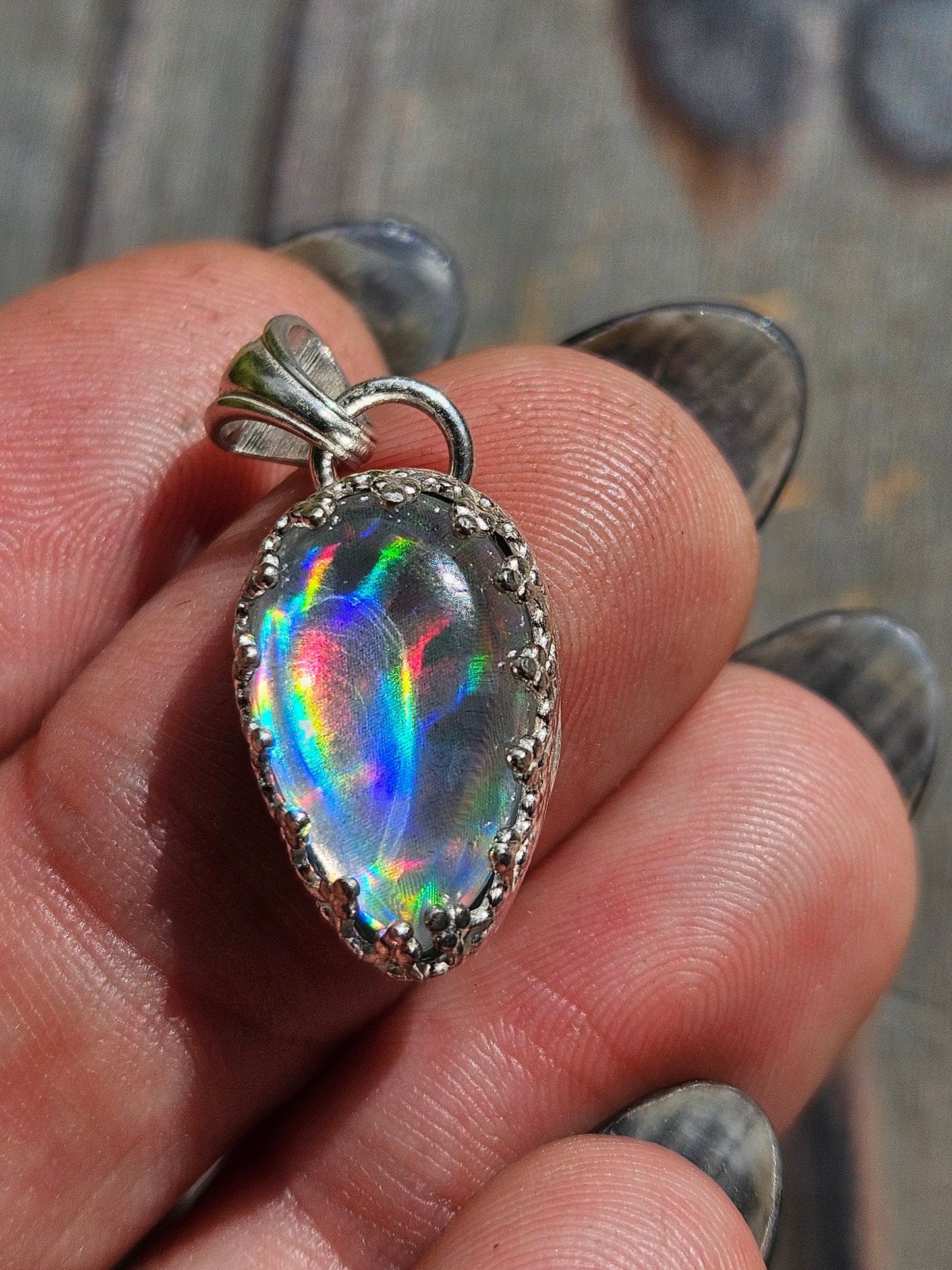 Disco Quartz Pendant