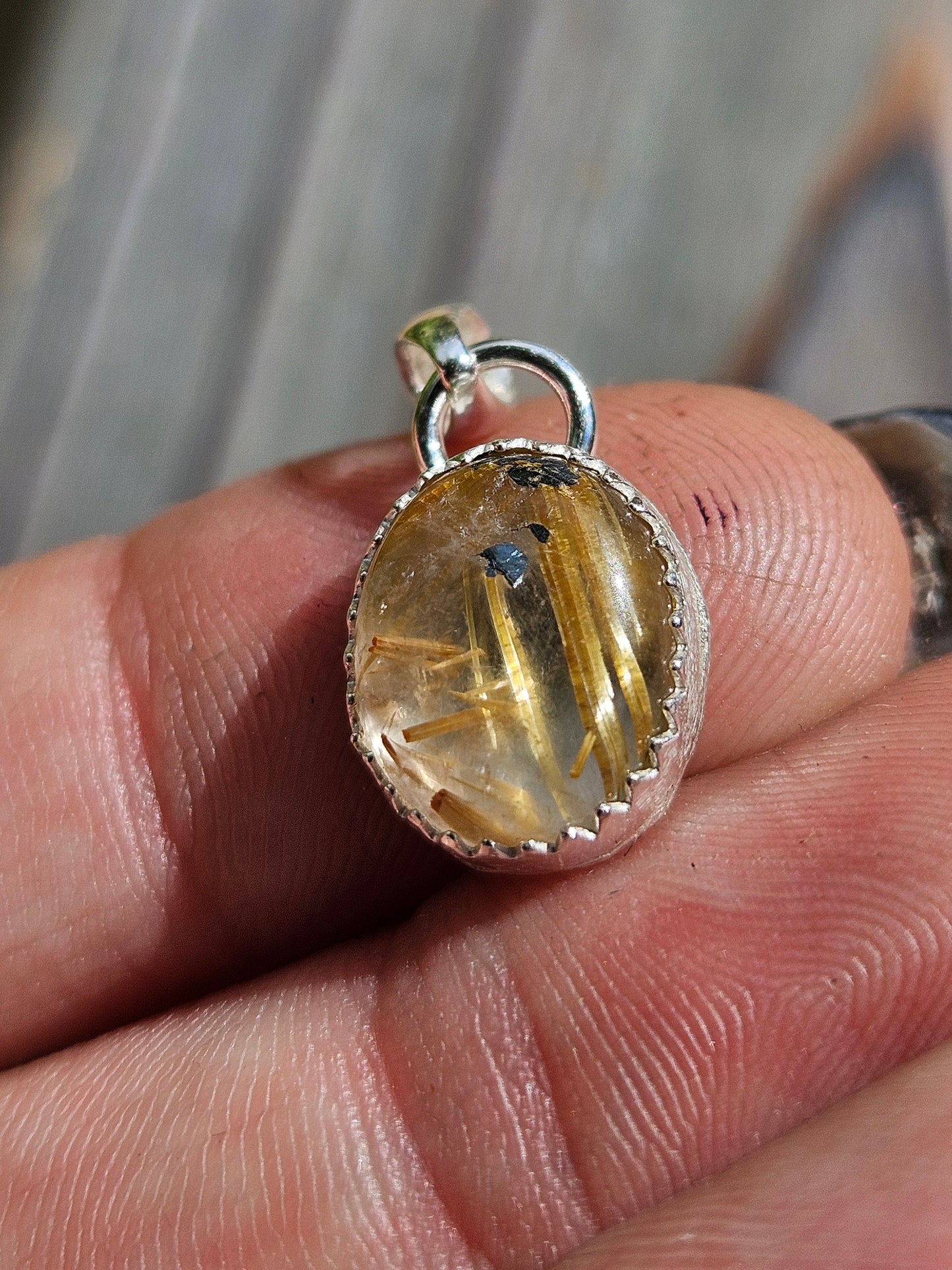 Golden Rutile Pendant