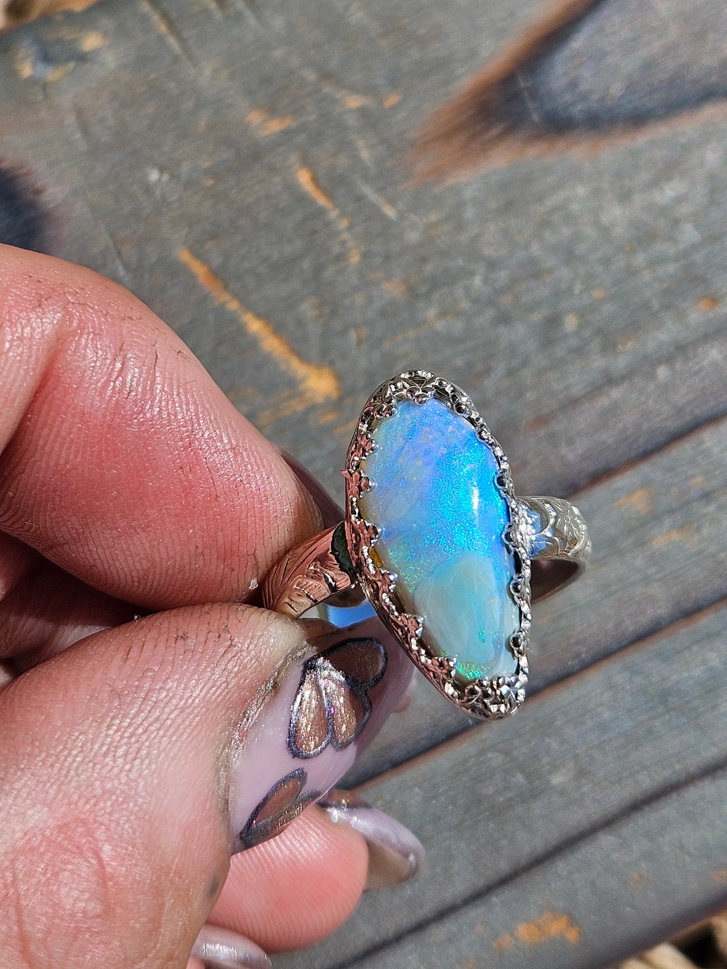 Australian Opal Ring, Size 7.5