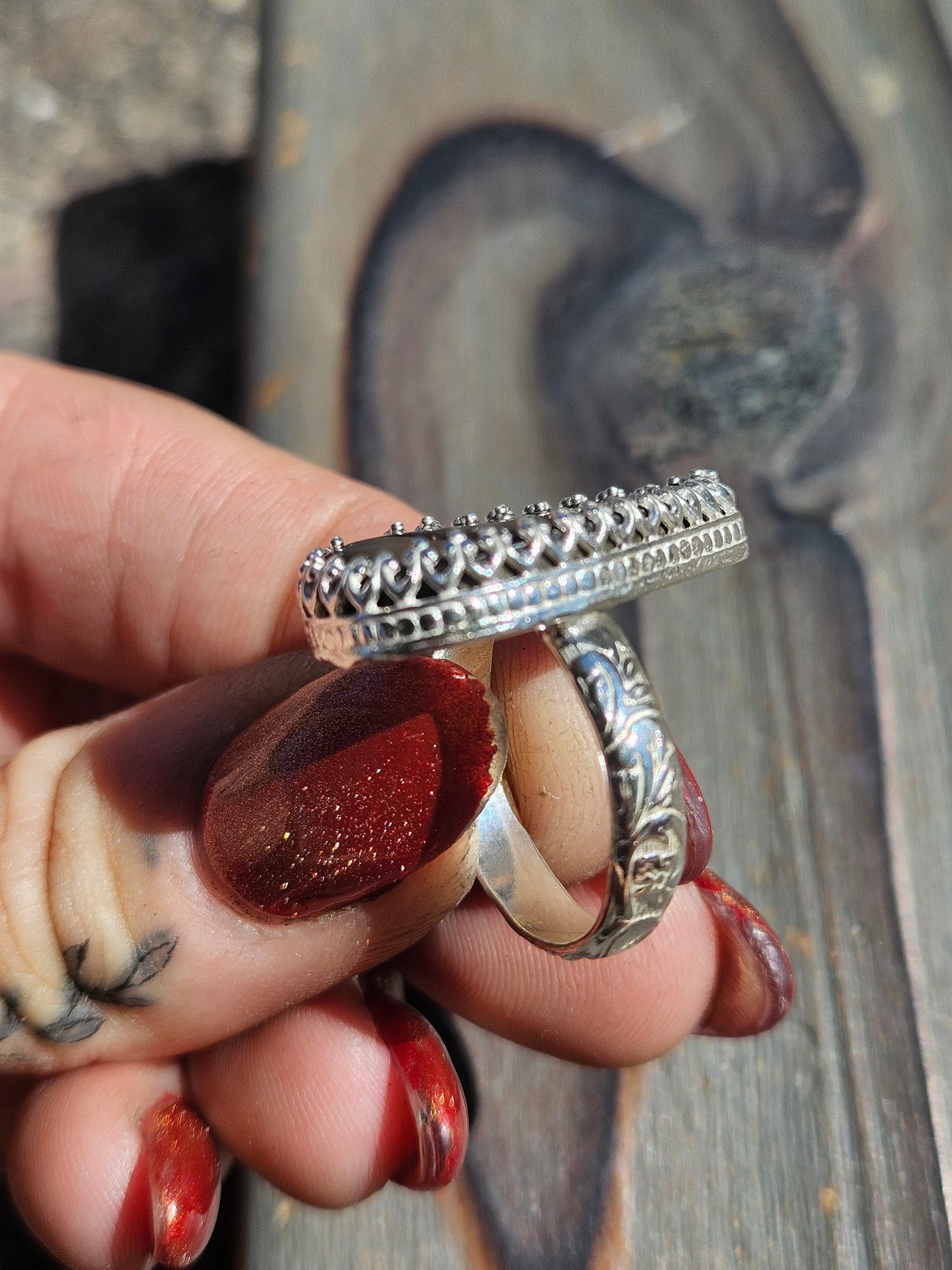 Ammolite Ring, Size 8.5