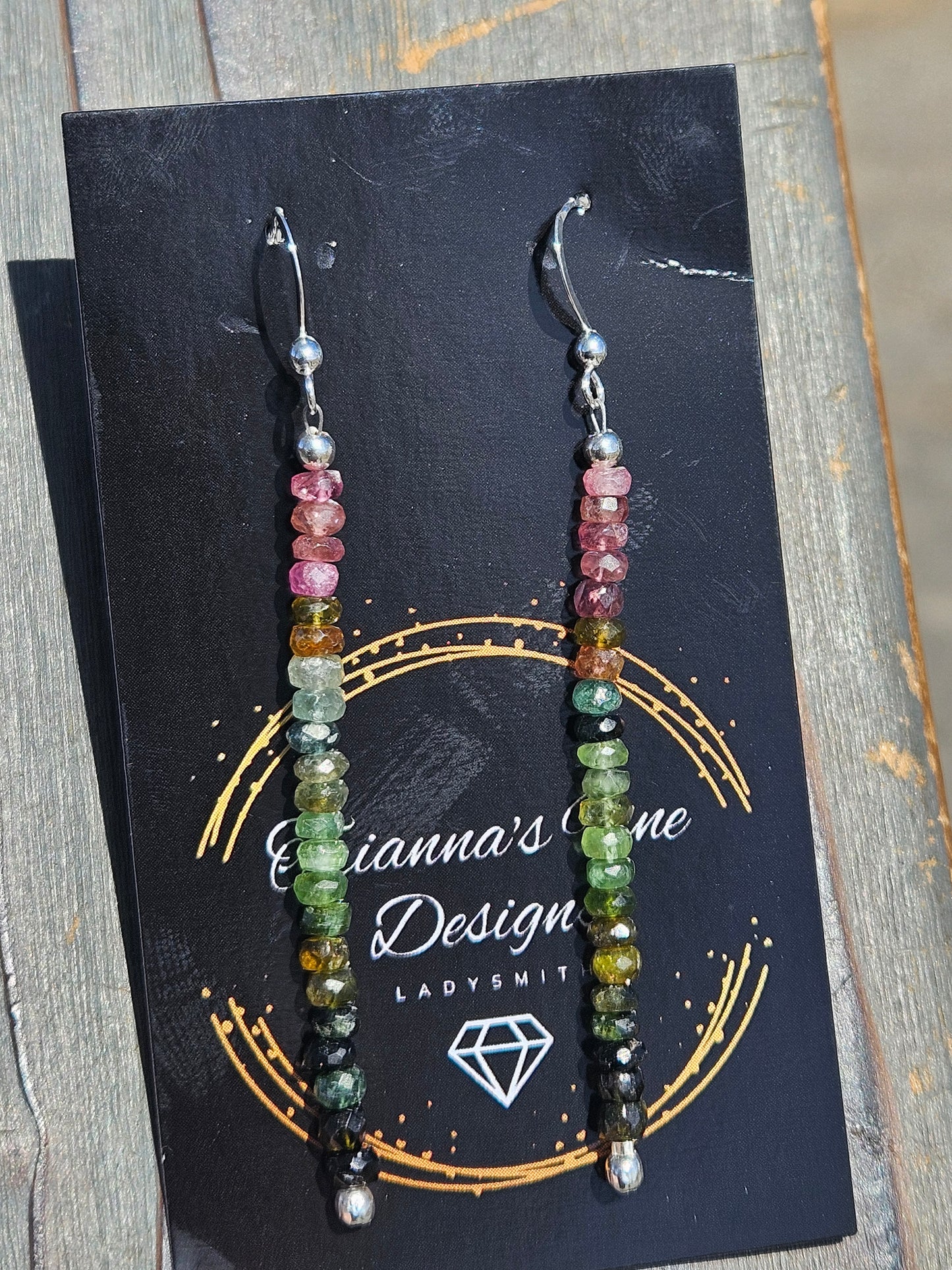 Watermelon Tourmaline Earrings
