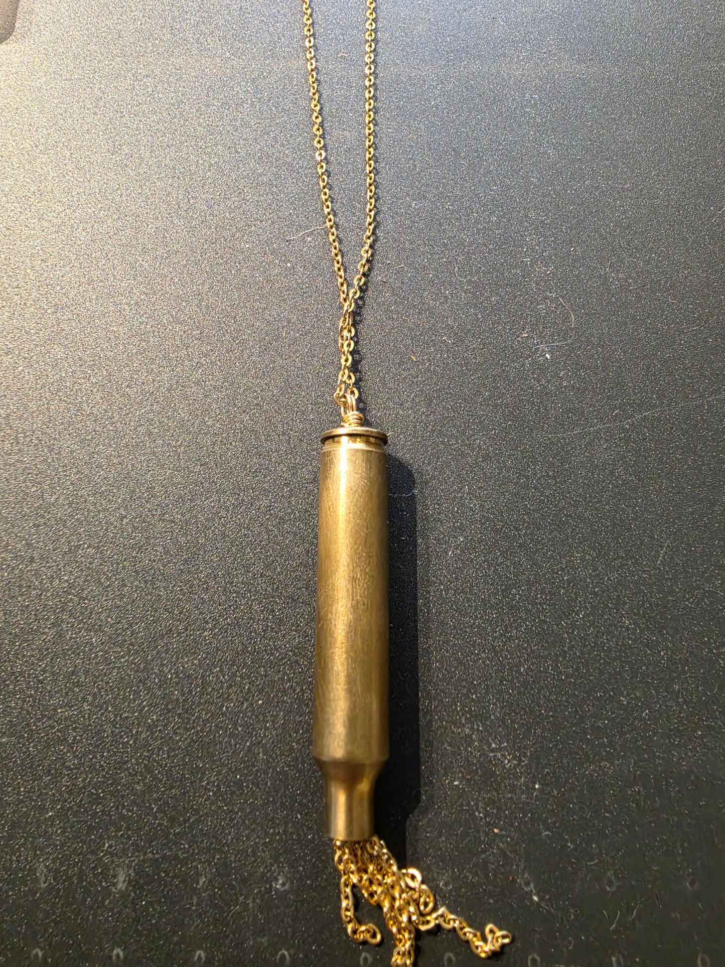 Brass Bullet Necklace