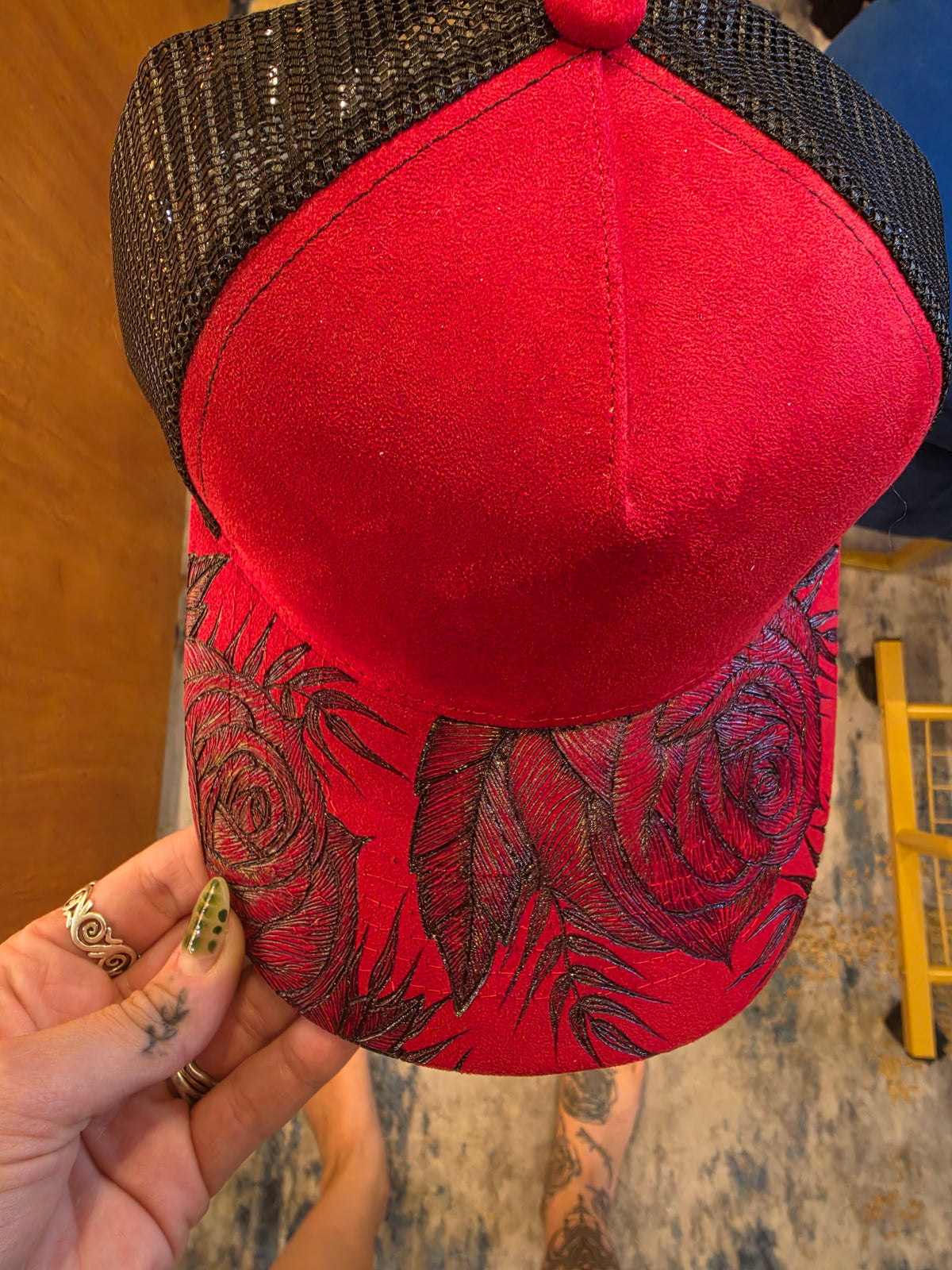 Bakers Burns Rose Baseball Hat