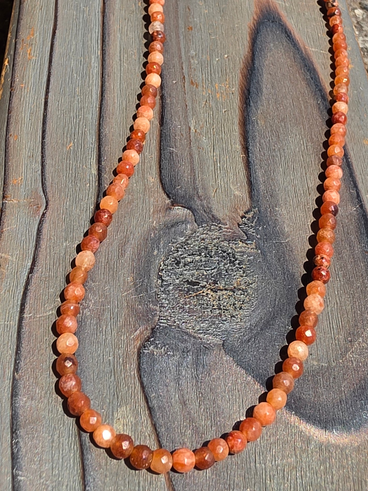 Red Quartz Necklace, 16.5in