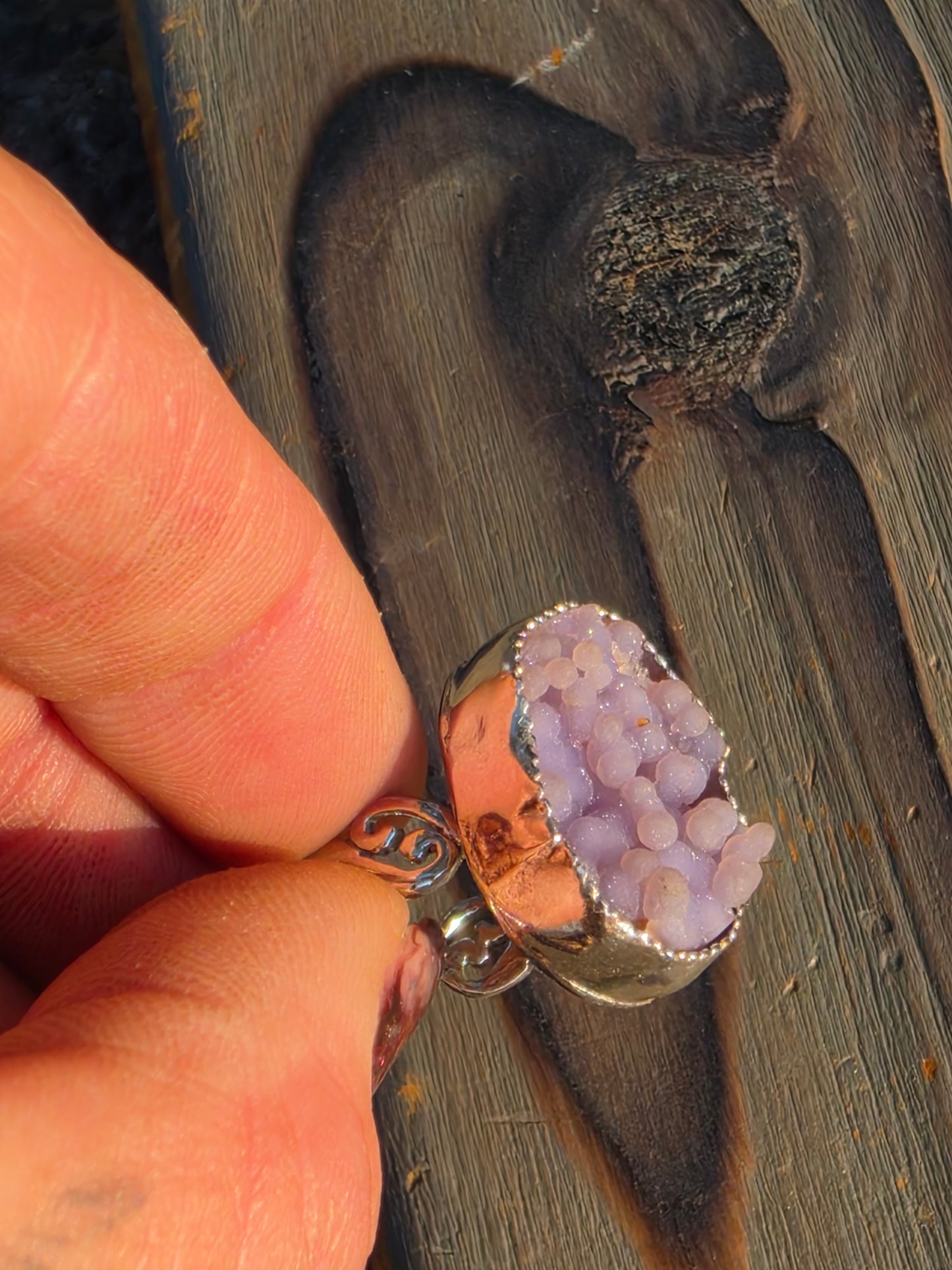 Grape Agate Ring, Size 8
