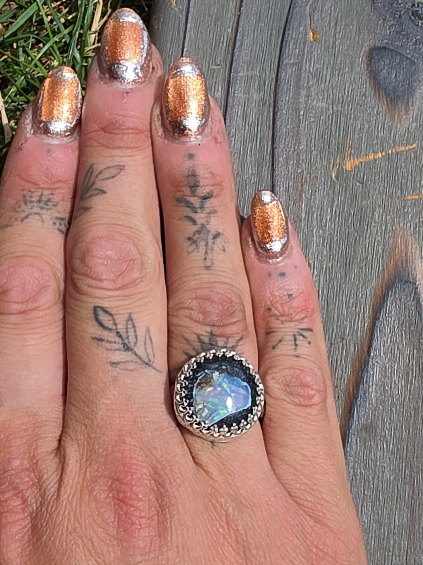 Galaxy Opal Ring, Size 7