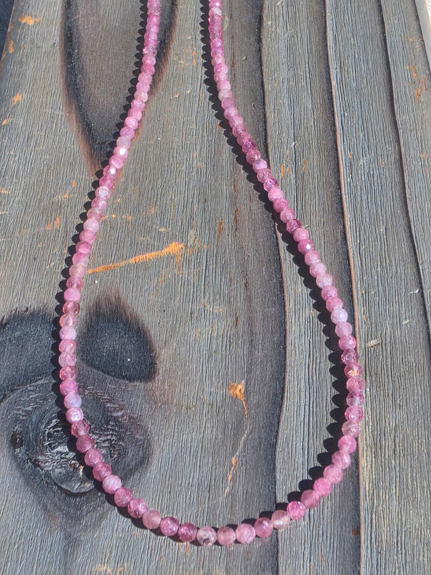 Rose Quartz Necklace, 17in