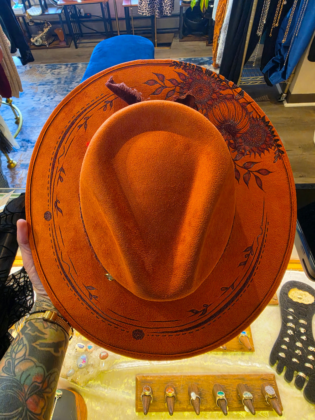 Rust Pumpkin Baker Burns Hat