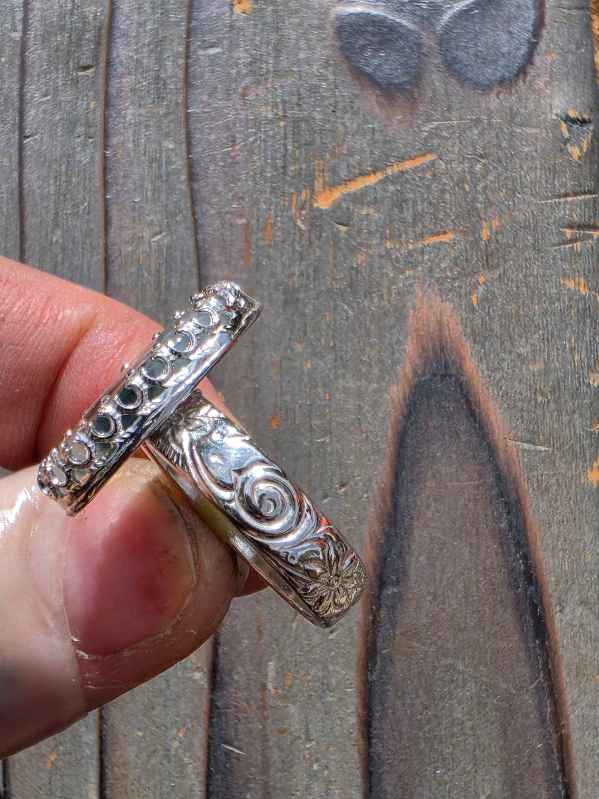 Moss Agate Ring, Size 7