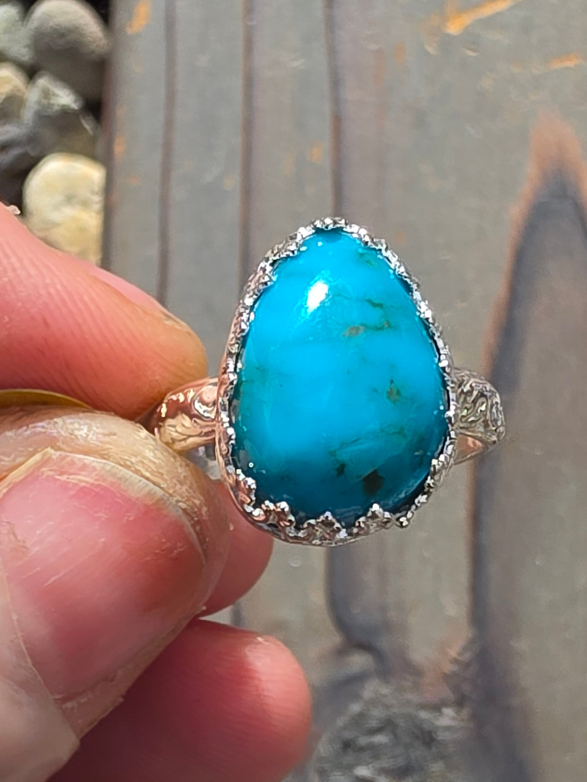 Sleeping Beauty Turquoise Ring, Size 7