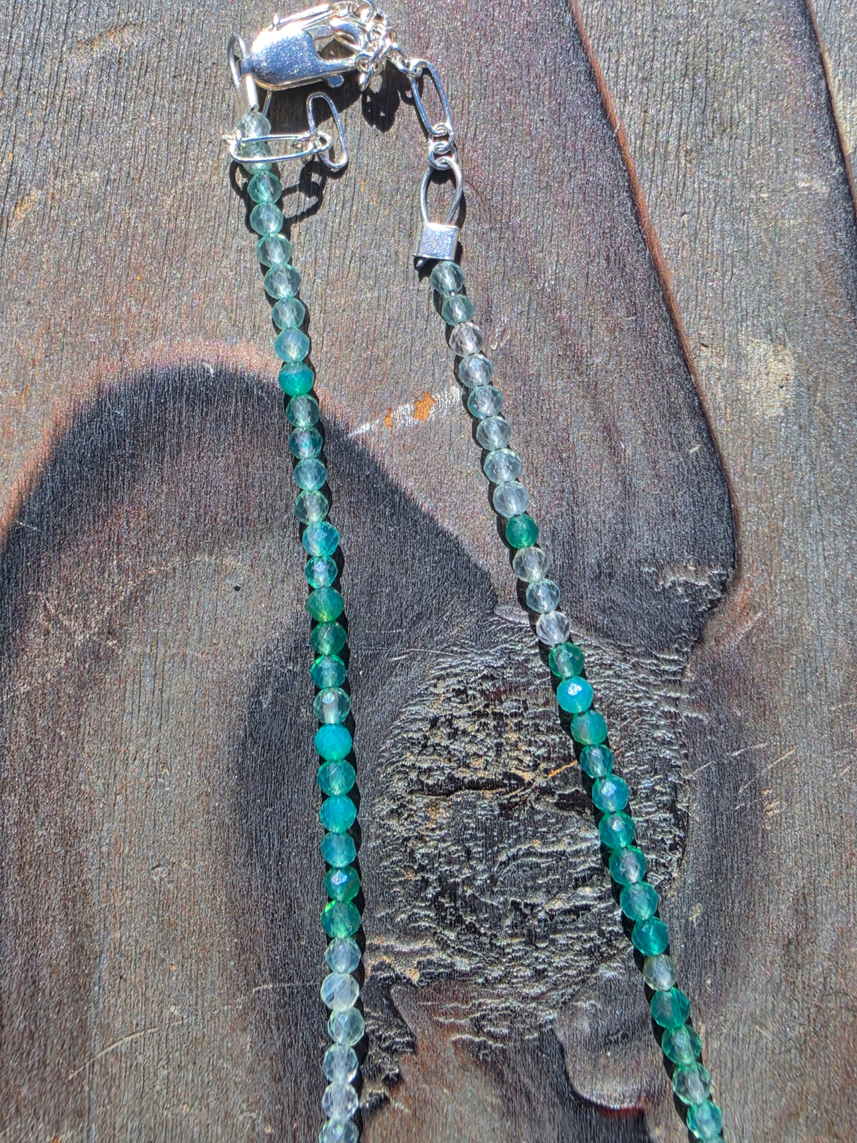 Green Quartz MicroMini Necklace, 18in