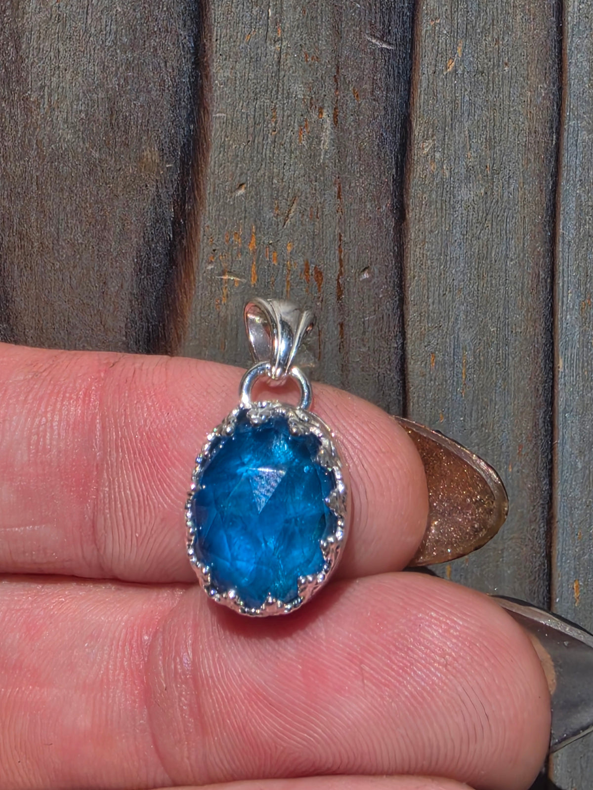 Blue Apatite Pendant