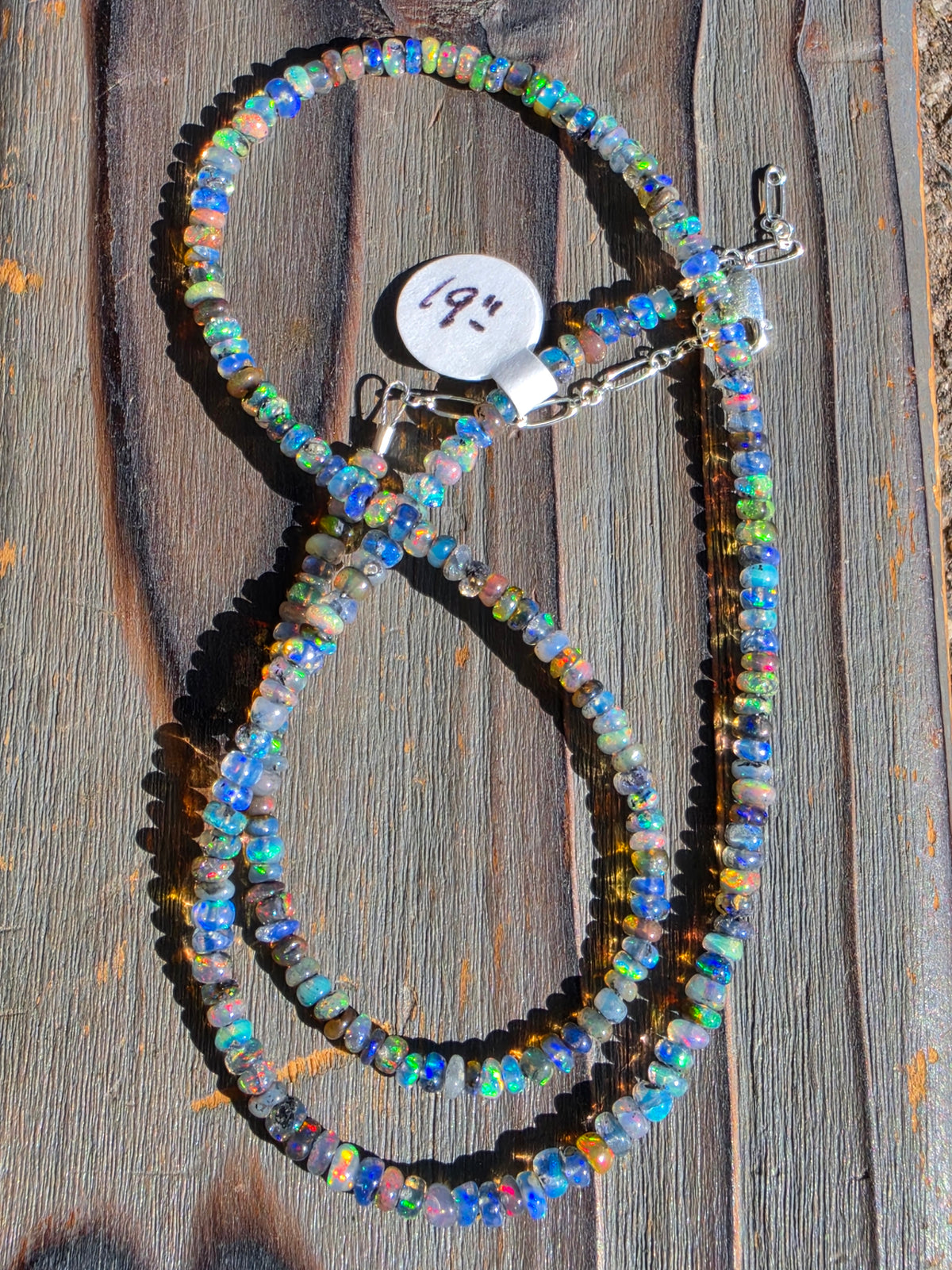 Black Opal Necklace, 19in