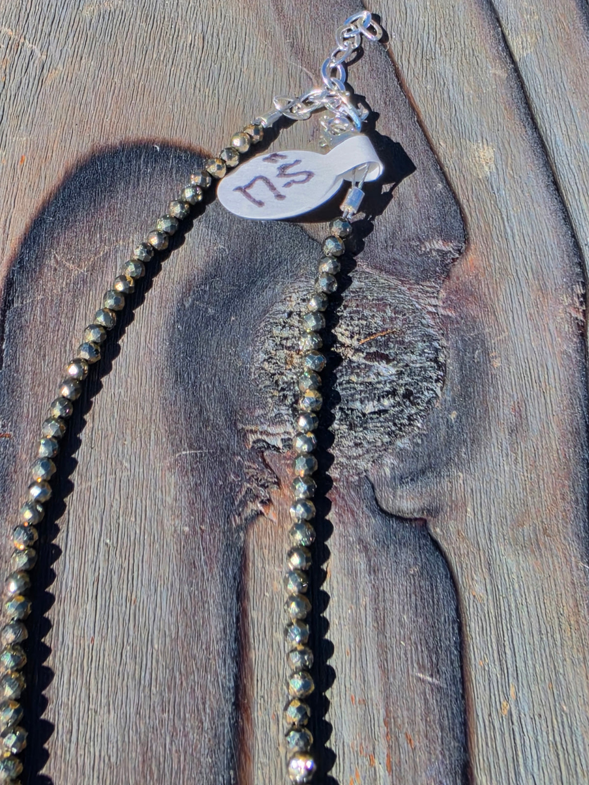 Healers Gold Micro Mini Necklace, 17.5in