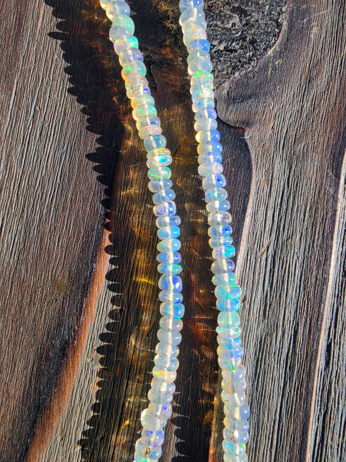 Ethiopian Opal Micro Mini Necklace, 19in