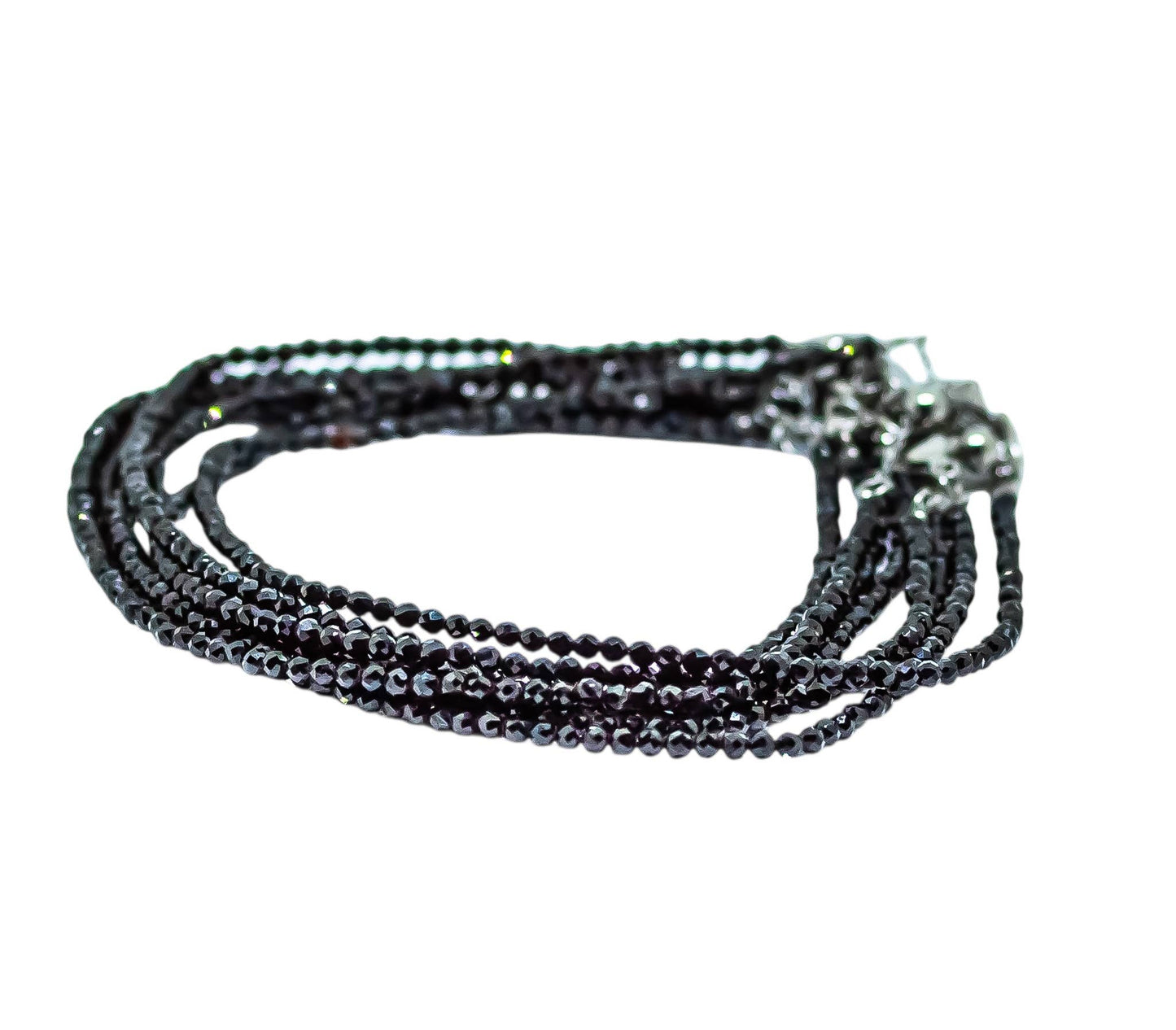 Black Spinel Anklet Crystal 2mm