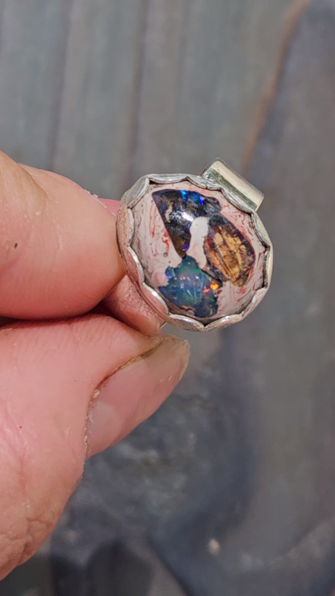Galaxy Opal Ring, Size 6