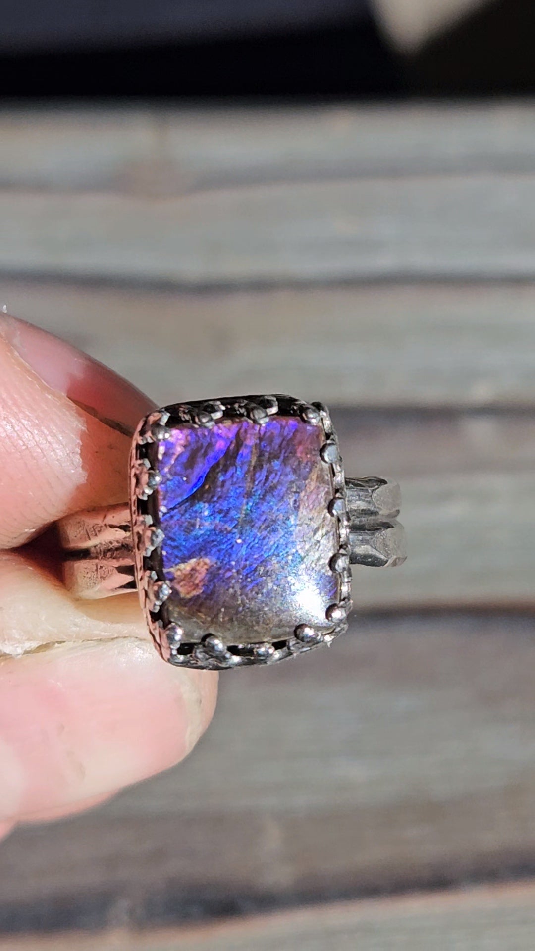 Purple Ammonite Ring, 6