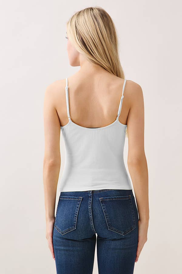 LACEY W/BOW V- NECK CAMI TOP