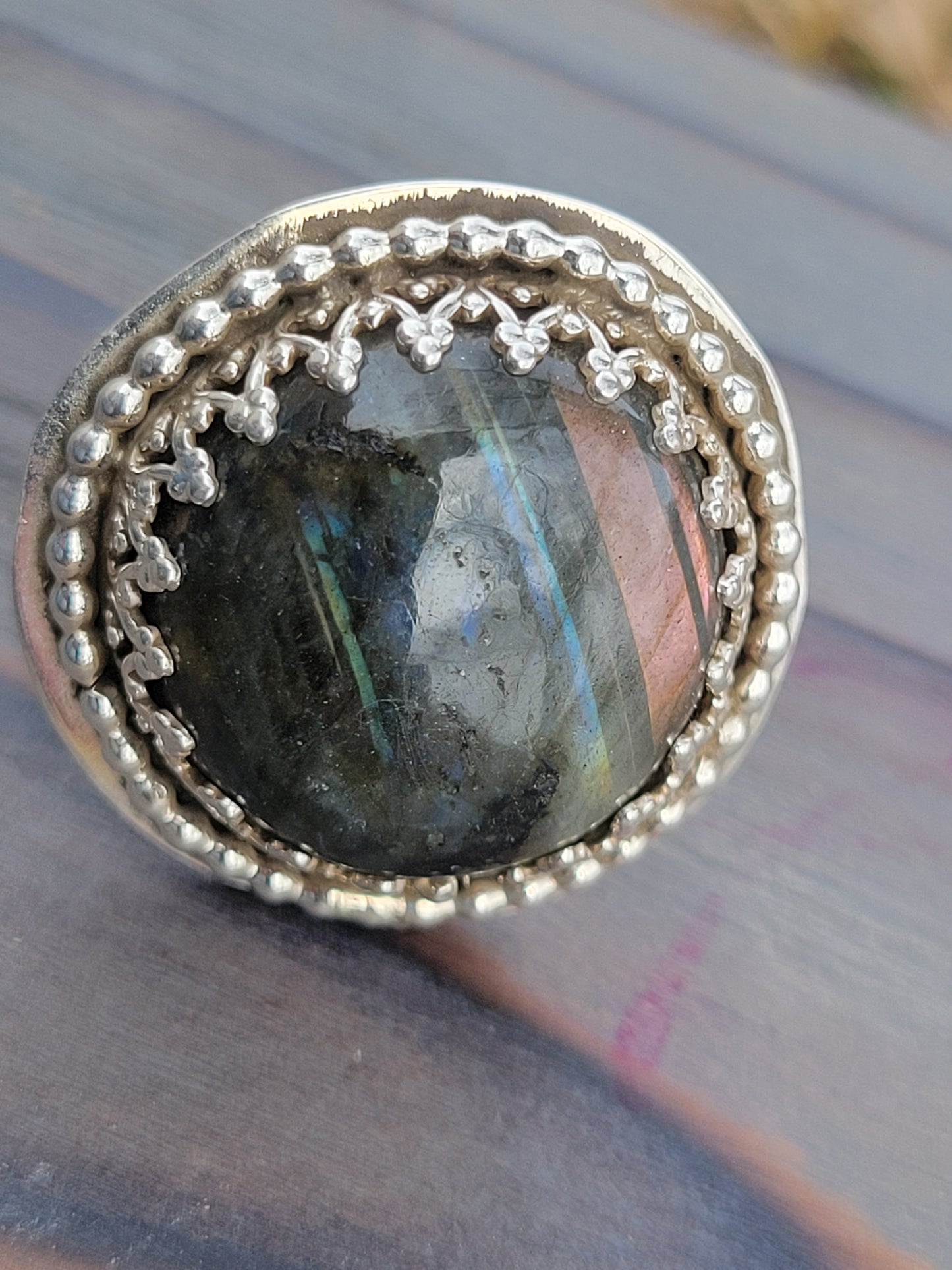 Labradorite Ring, size 8