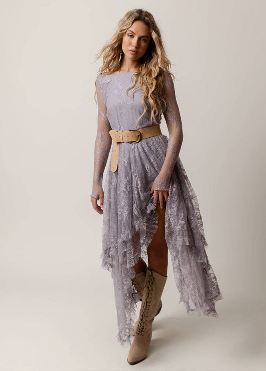 Bennett Dress in Blue Fog