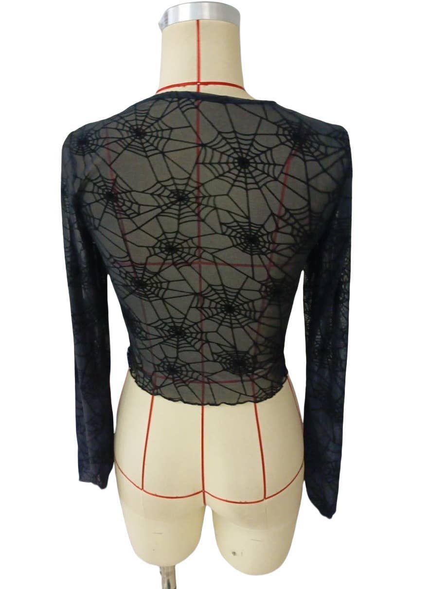 Black fungus edge spider web transparent T-shirt