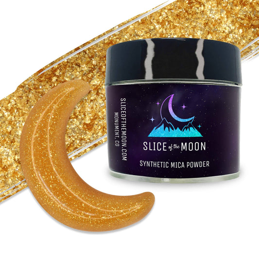Crystal Gold Glitter Mica Powder | Synthetic Pigment
