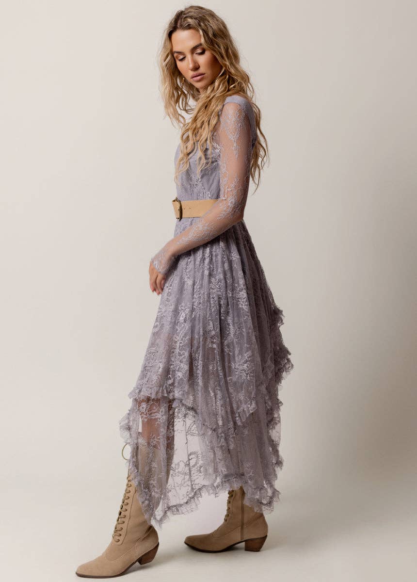 Bennett Dress in Blue Fog
