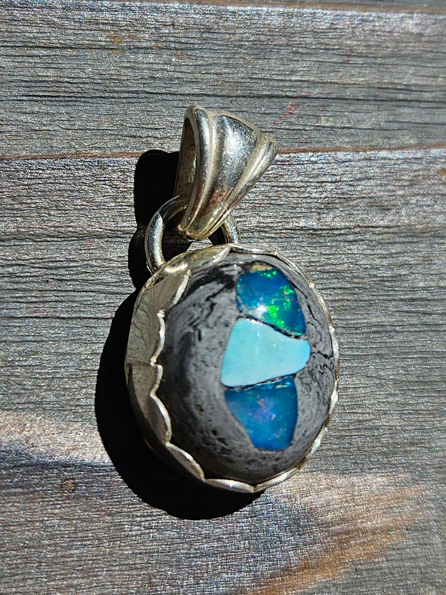 "Aqua" Mexican Opal Pendant