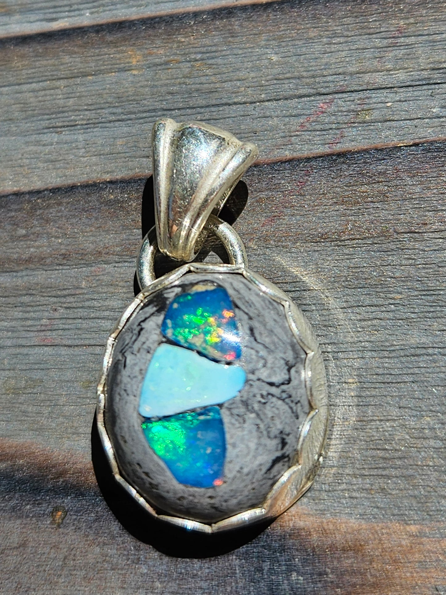 "Aqua" Mexican Opal Pendant