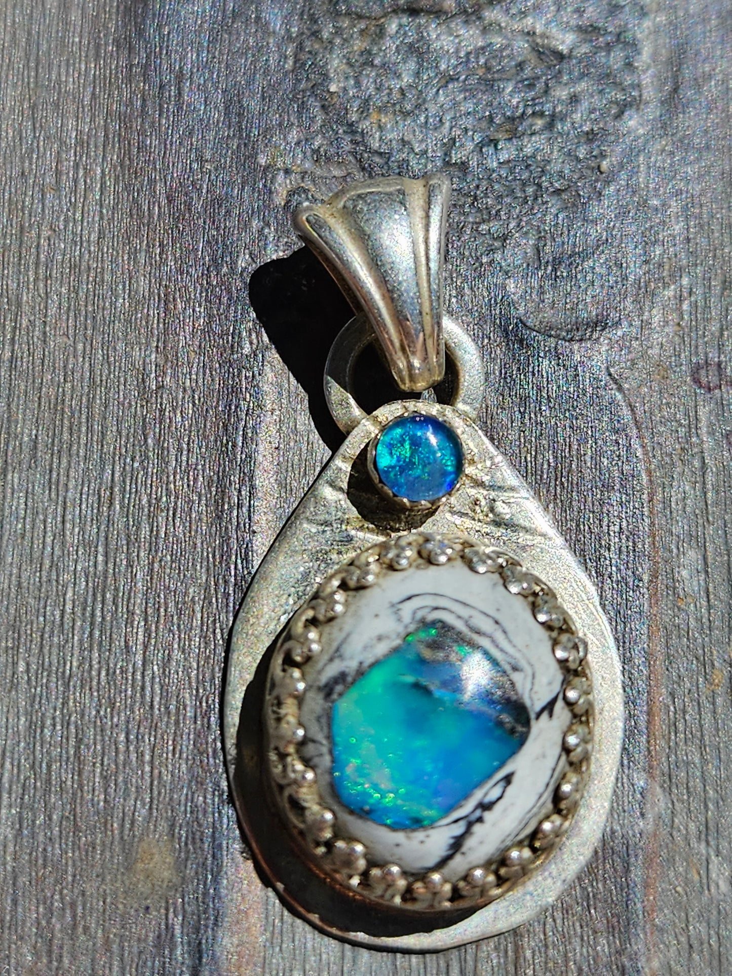 "Oasis" Mexican and Australian Opal Pendant