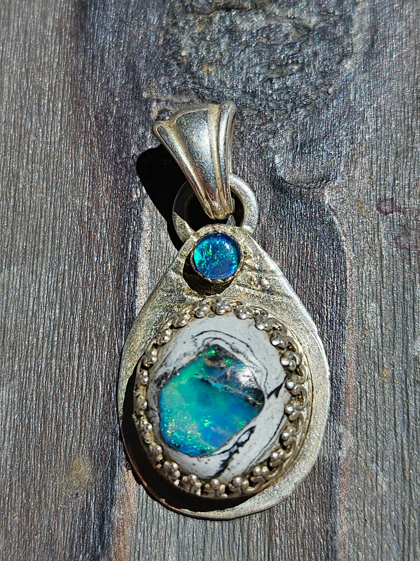 "Oasis" Mexican and Australian Opal Pendant