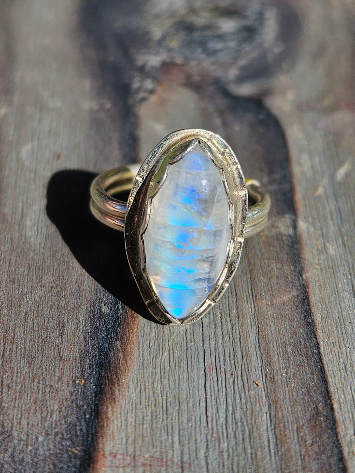 "Power" Moonstone Ring, Size 5