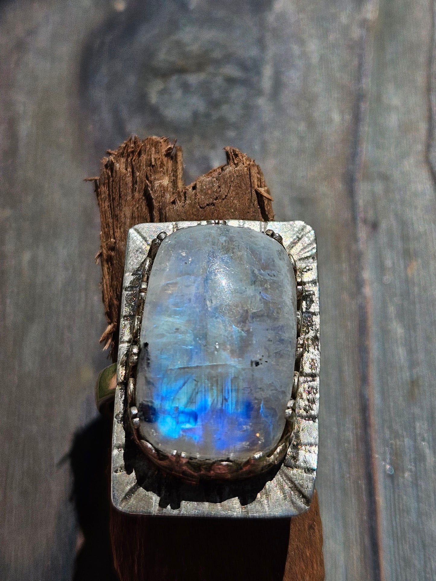 Moonstone Statement Ring, Size 9