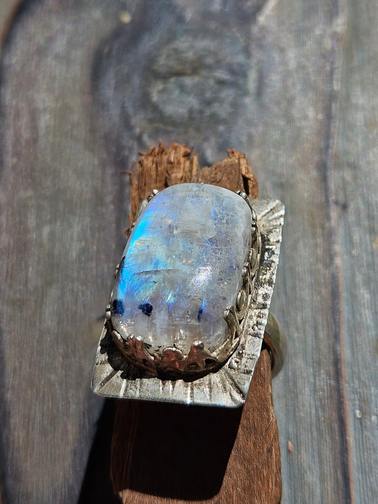 Moonstone Statement Ring, Size 9