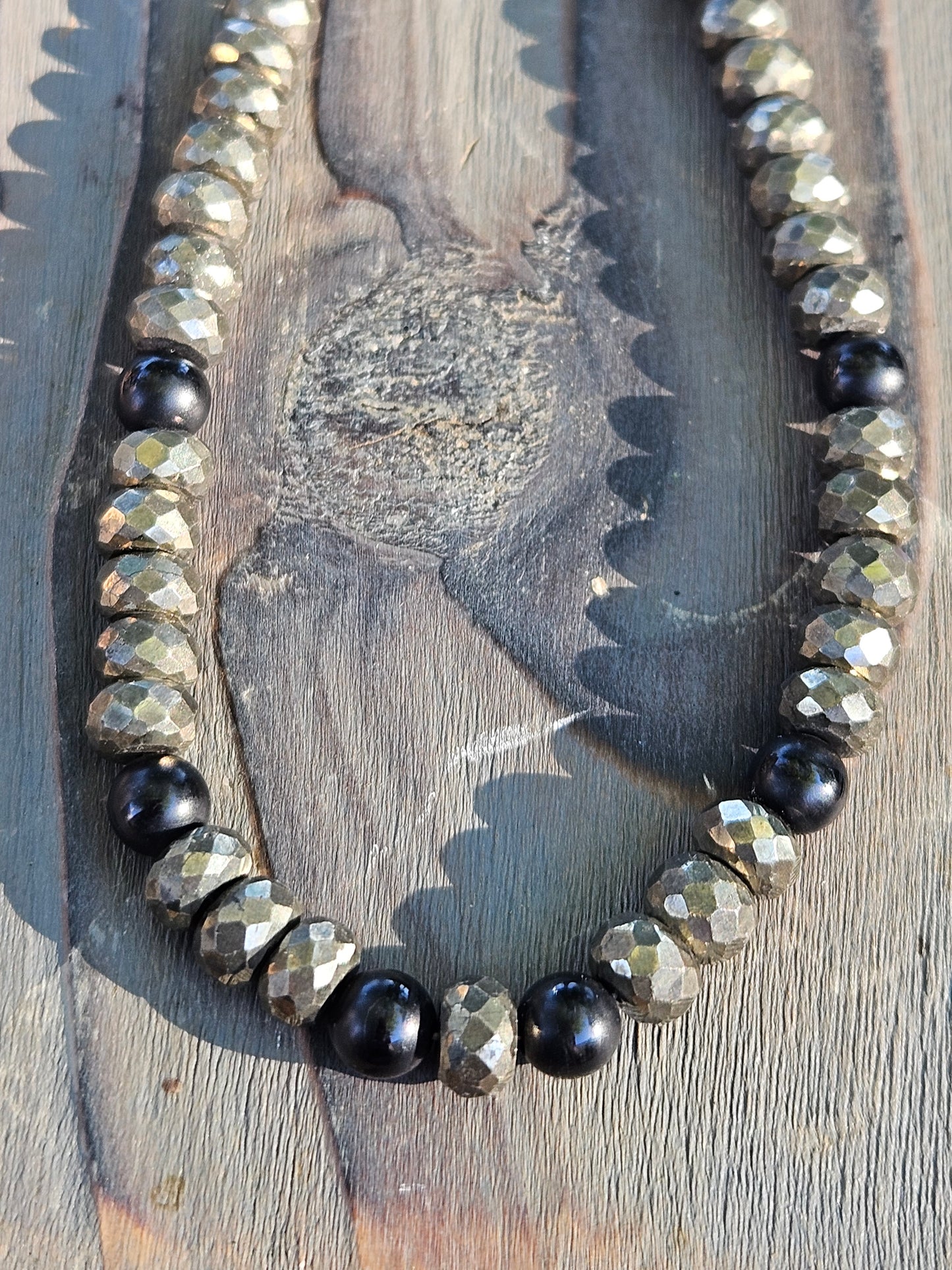Pyrite and Onyx Necklace