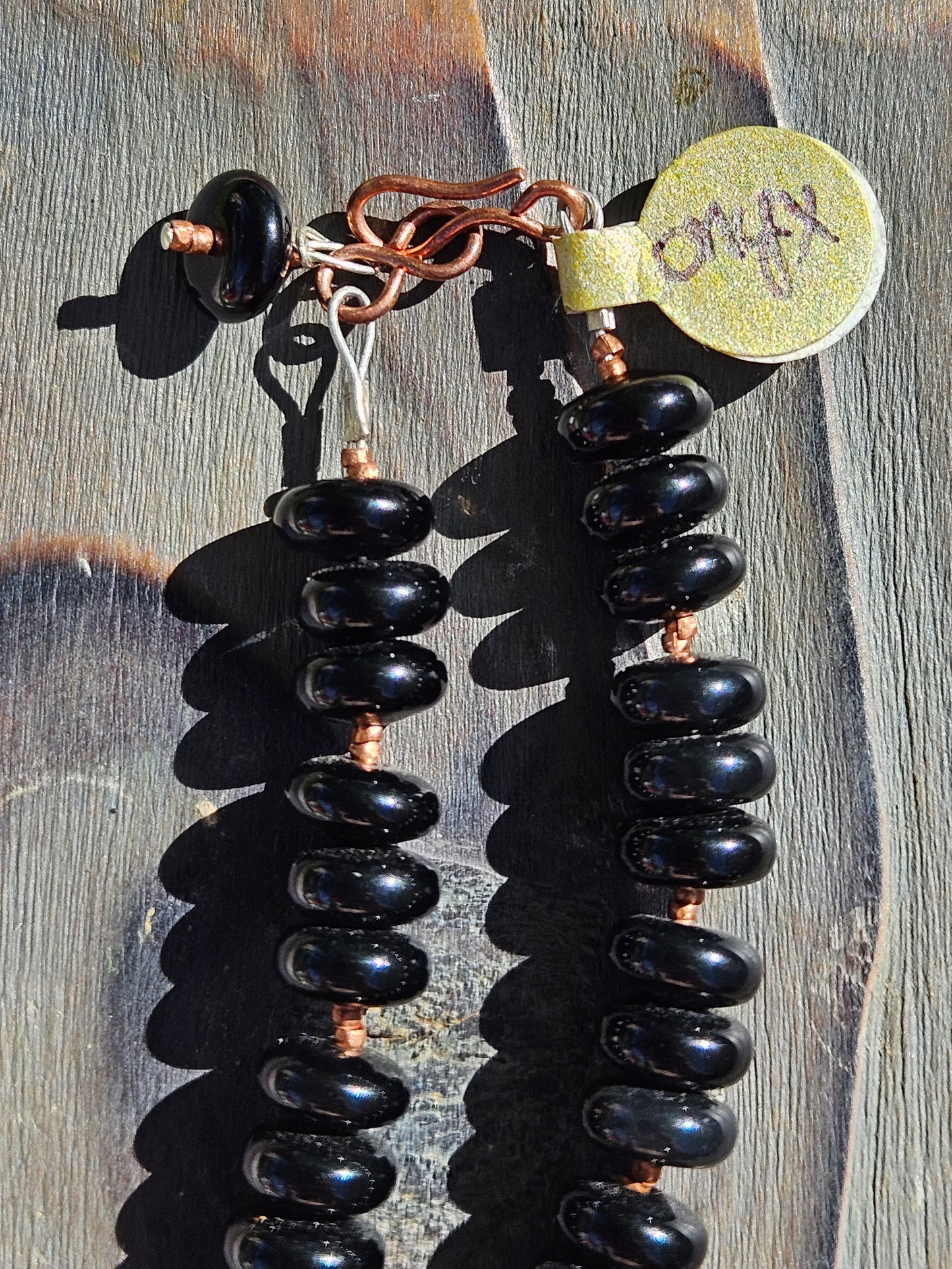 Black Onyx and Copper Necklace