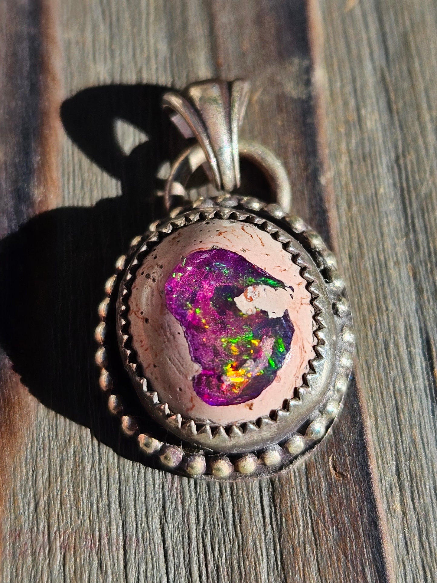 Purple Mexican Opal Pendant