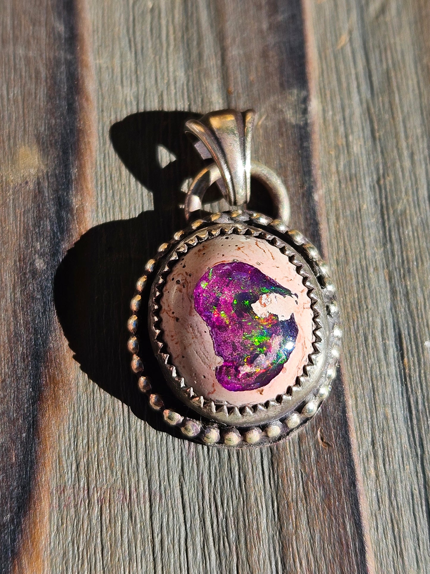 Purple Mexican Opal Pendant