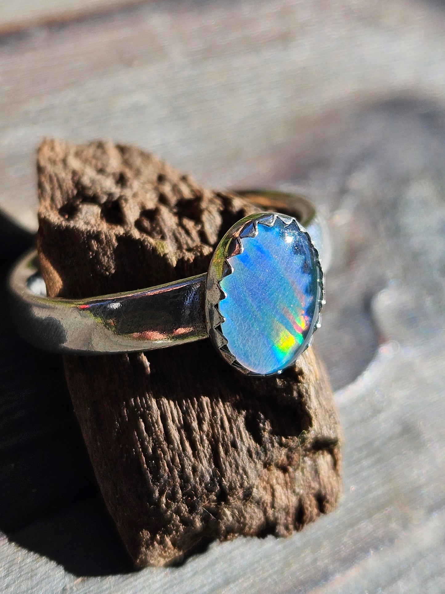 Coober Pety Opal Ring, Size 8