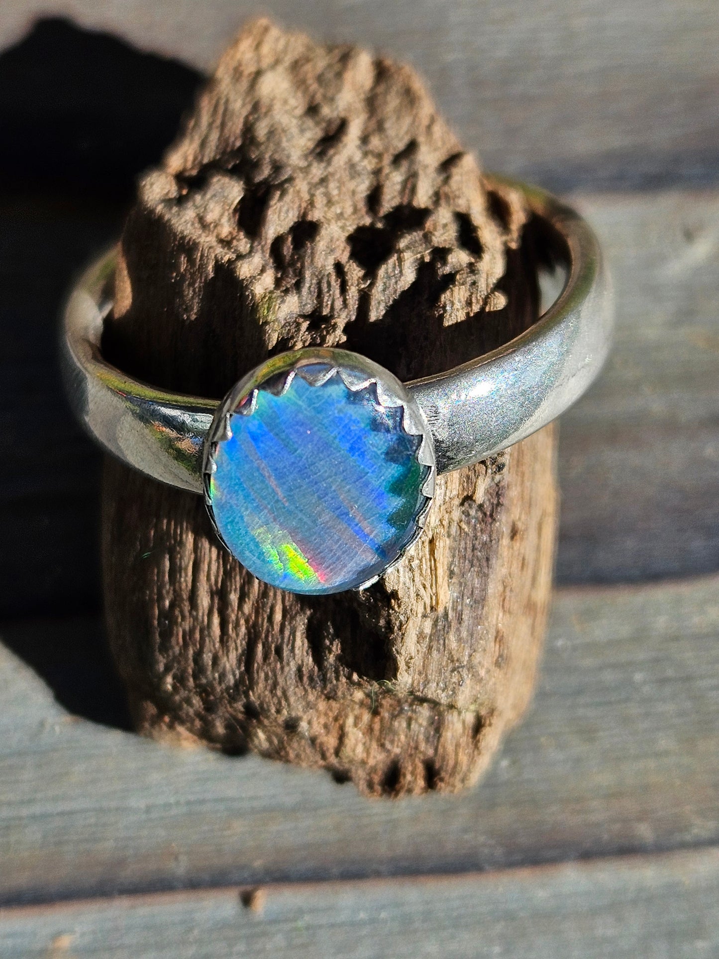 Coober Pety Opal Ring, Size 8