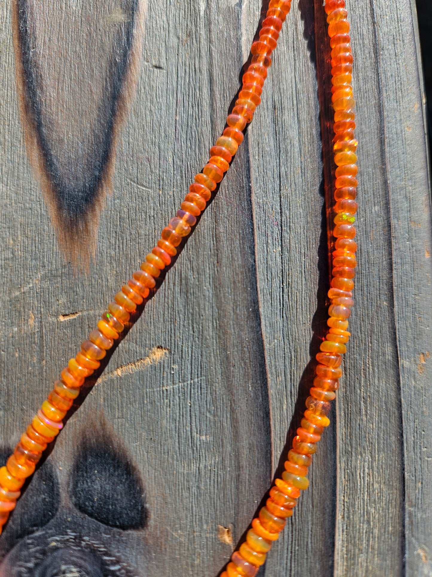 Orange Ethiopian Opal necklace