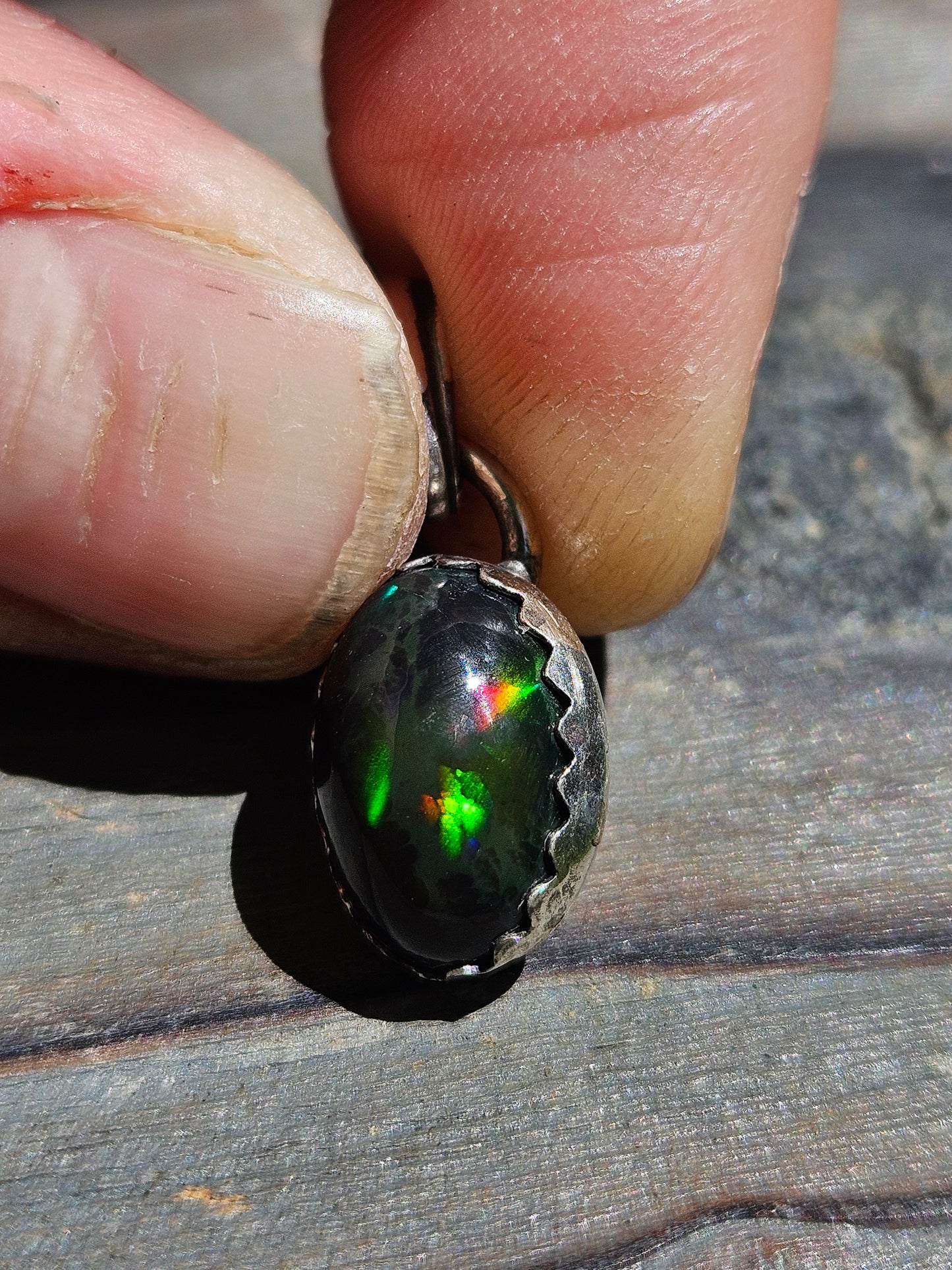Black Ethiopian Opal Pendant
