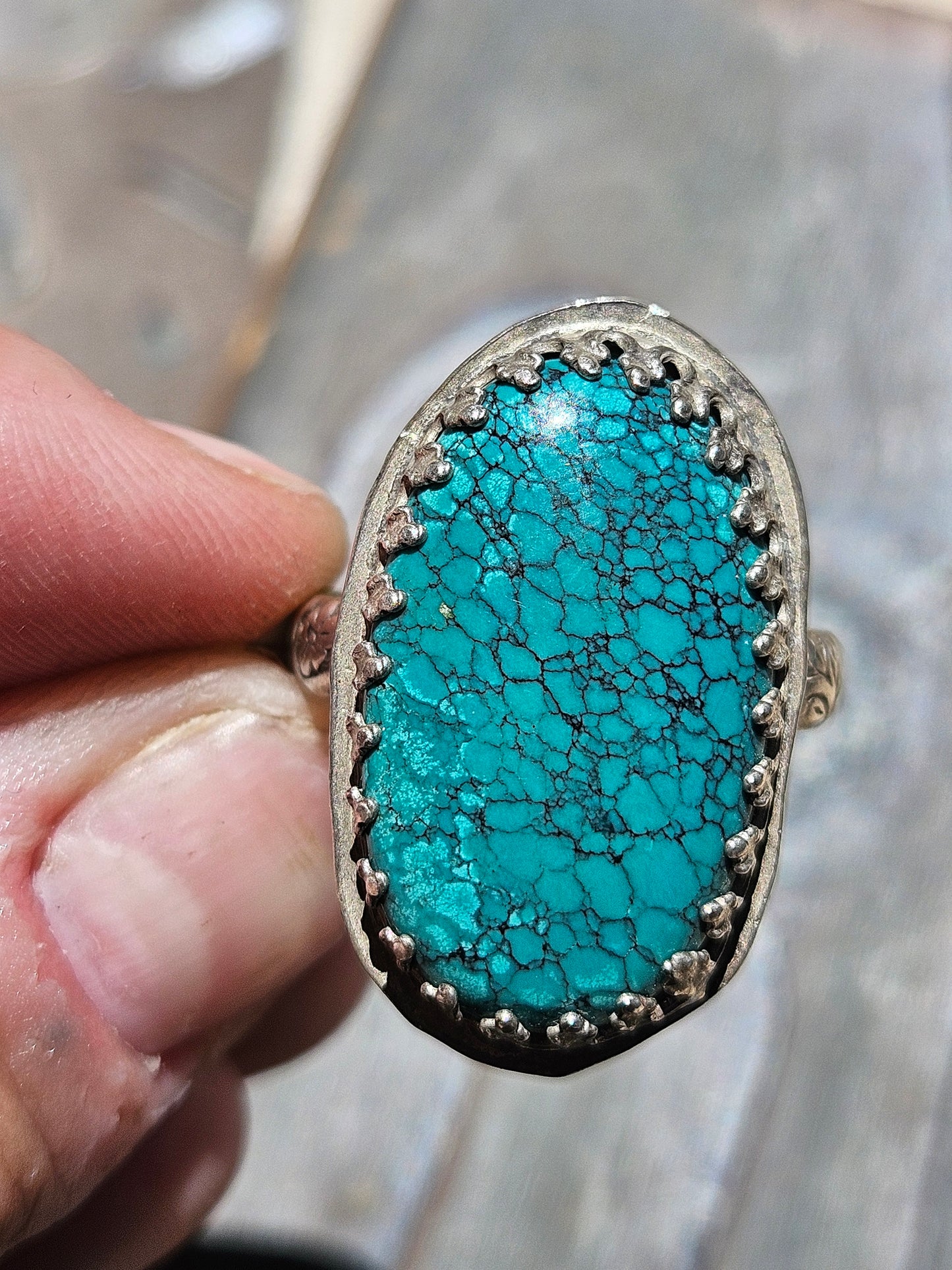 Turquoise Statement Ring, Size 10