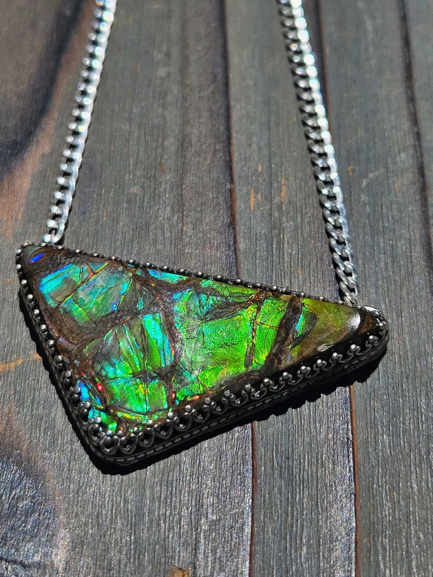 Green Ammolite Necklace