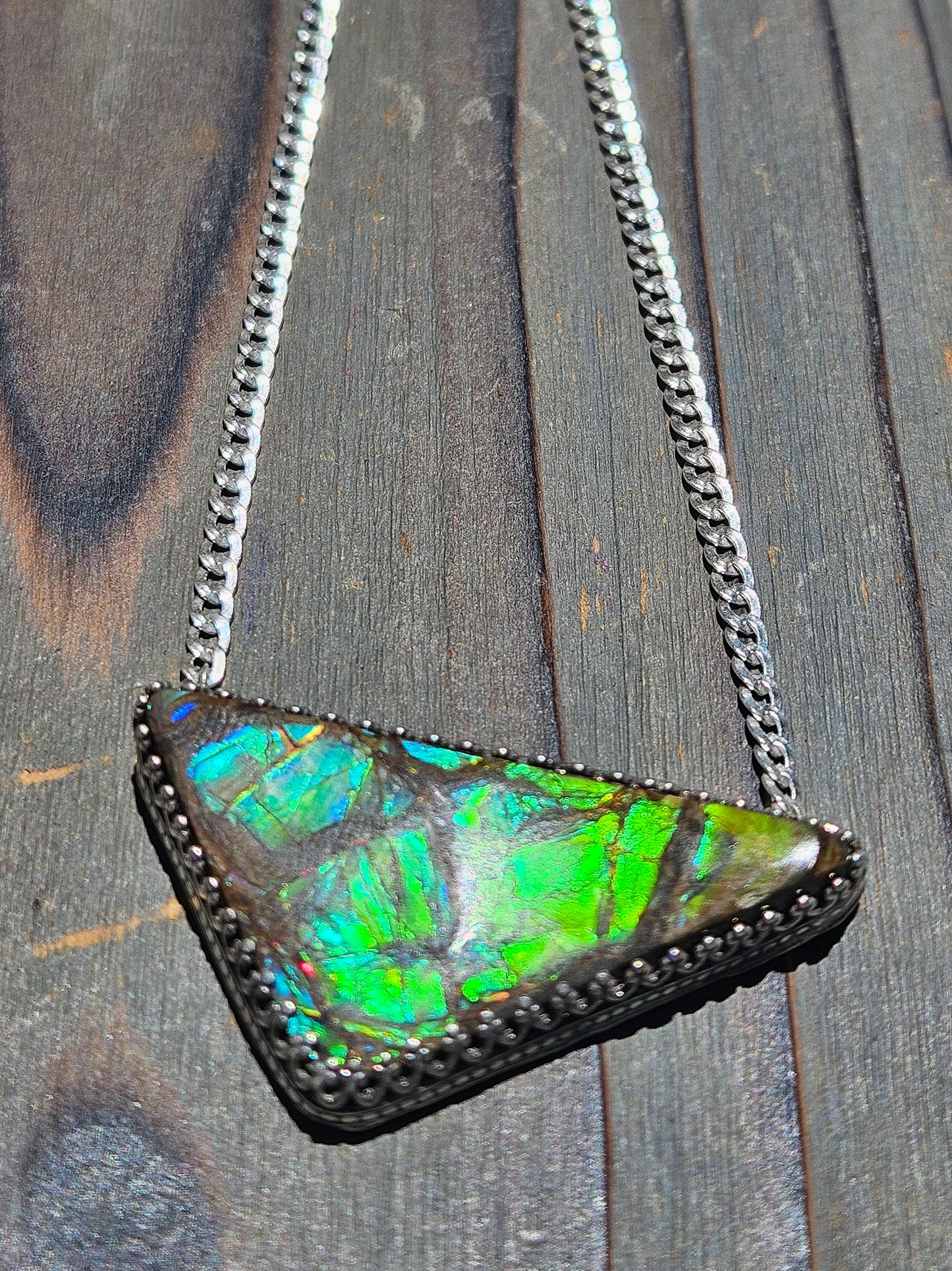 Green Ammolite Necklace